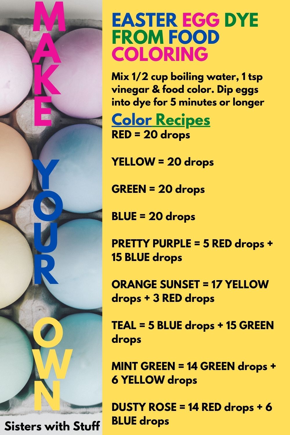 Make your own Easter egg dye! - Sisters with Stuff